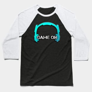 Headphones - Gamer - Graphic Gaming - Video Game Lover - Light Blue Baseball T-Shirt